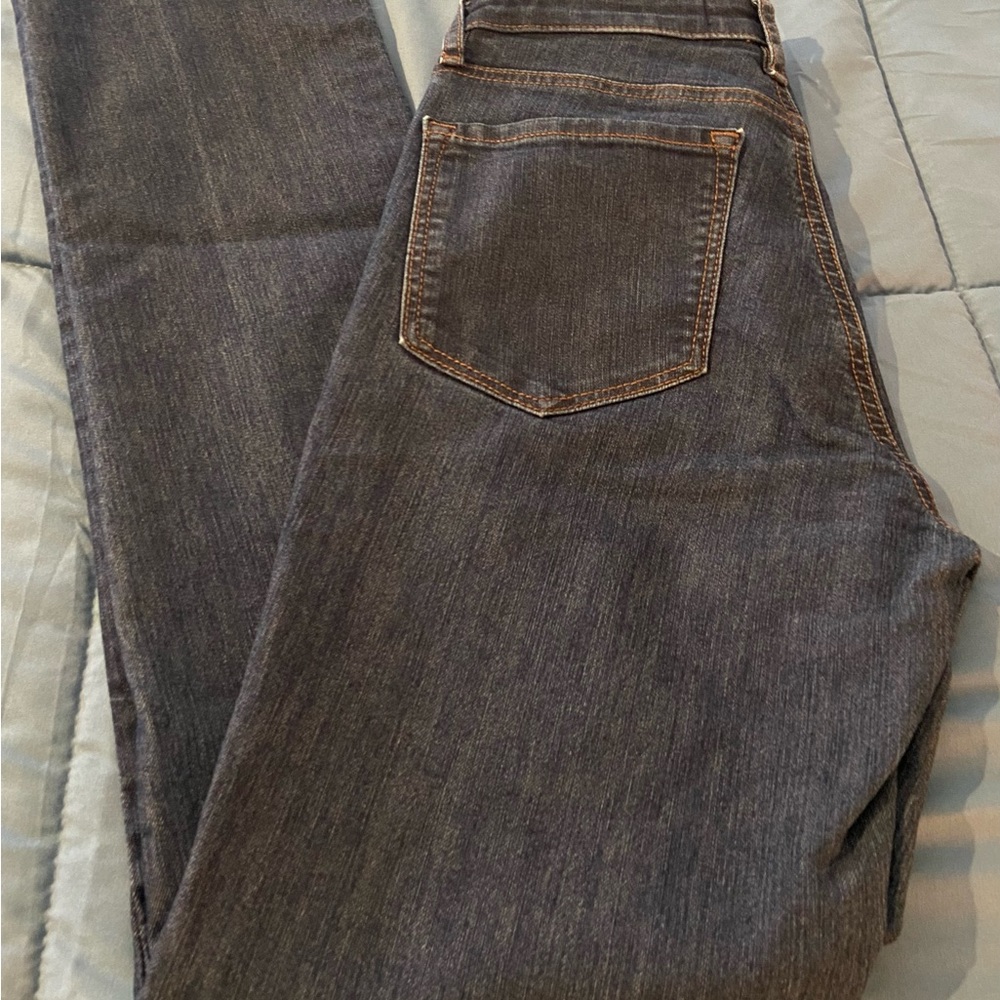 LOFT CURVY STRAIGHT SIZE 2 DARKER DENIM WASH FIVE POCKET JEANS